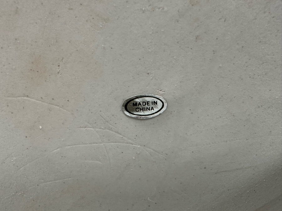 Large Chinese Hand Painted Porcelain Flower Pot Planter Fishbowl 17W X 13H With Wooden Stand [Photo 11]