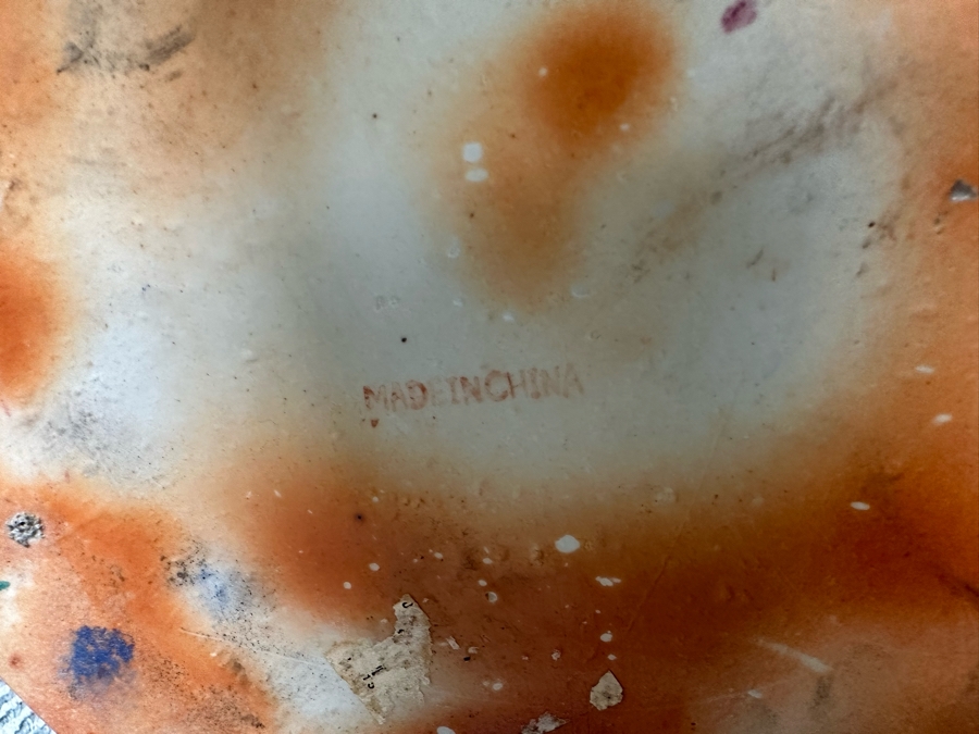 Chinese Hand Painted Porcelain Flower Pot Planter Fishbowl 15W X 12H With Wooden Stand [Photo 12]