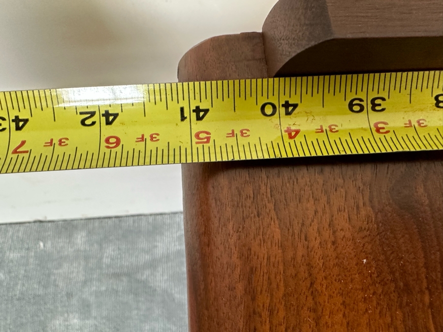 Unique Mid-Century Wooden Curio Cabinet With Built-In Smiths 30 Hour Clock Made In Great Britain 41W X 15D X 46H [Photo 15]