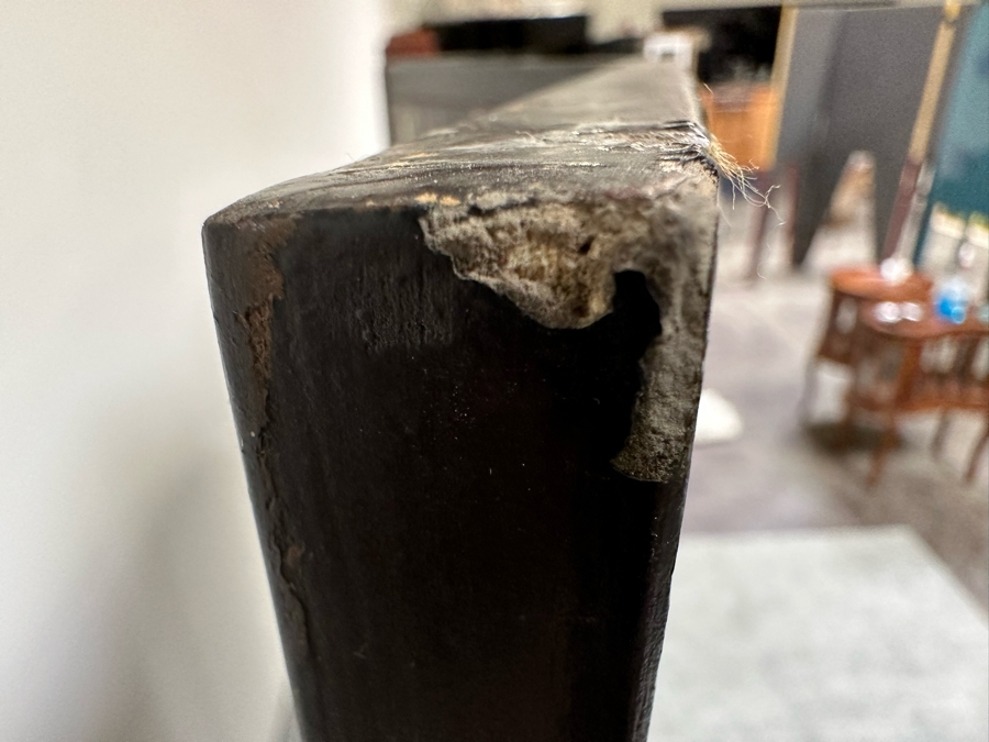 Vintage Chinese 4-Panel Carved Black Lacquer Spledid Four Double-Sided Screen Each Panel Is 16W X 72H [Photo 19]