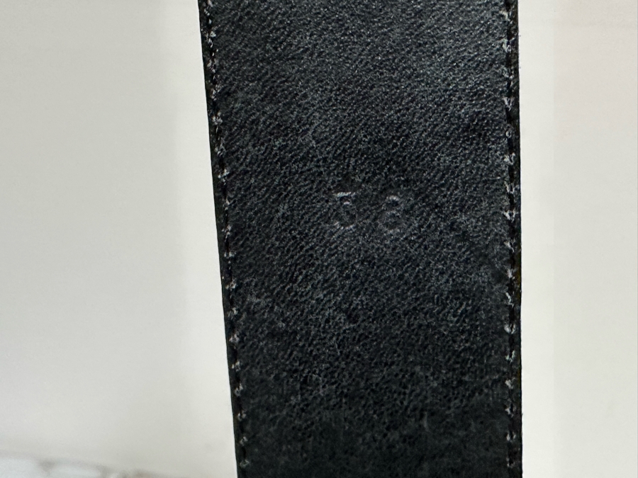 Genuine Alligator Men's Adjustable Black Belt Size 38 [Photo 8]