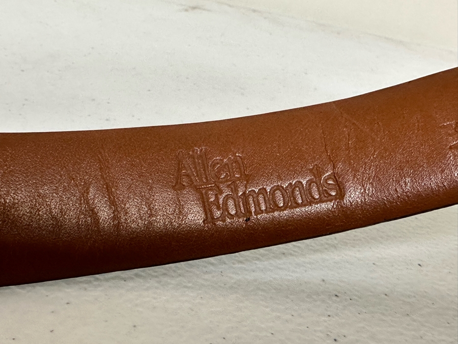 American Alligator Allen Edmonds Men's Adjustable Black Belt Size 36 [Photo 7]