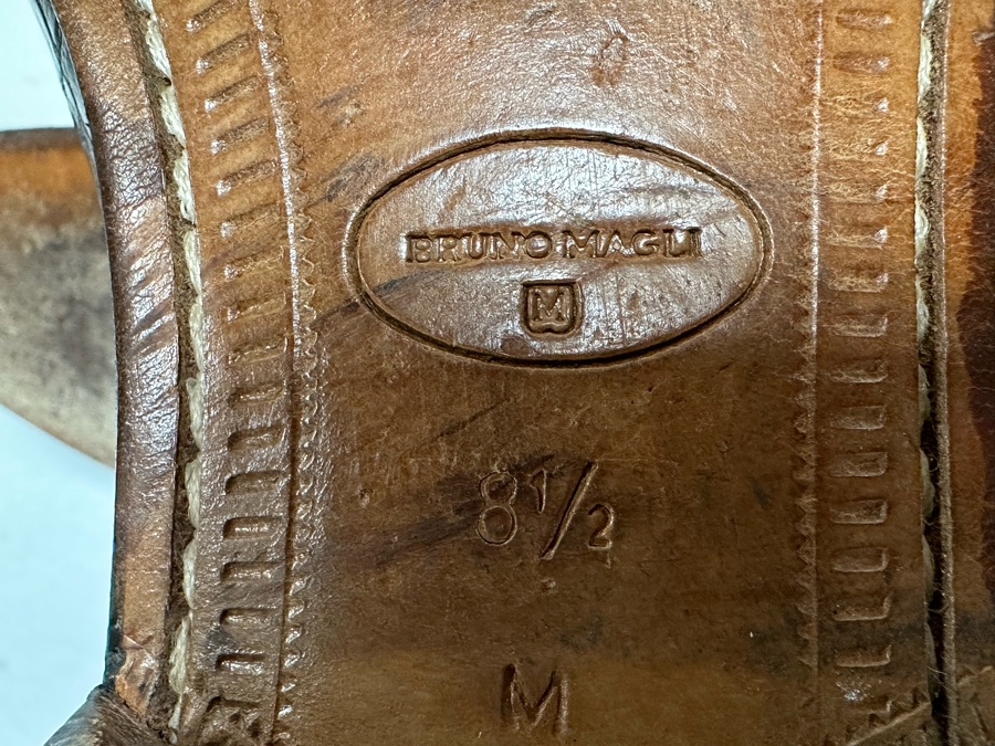 Pair Of Genuine Alligator Bruno Magli Italy Black Dress Shoes Size 8.5M [Photo 8]