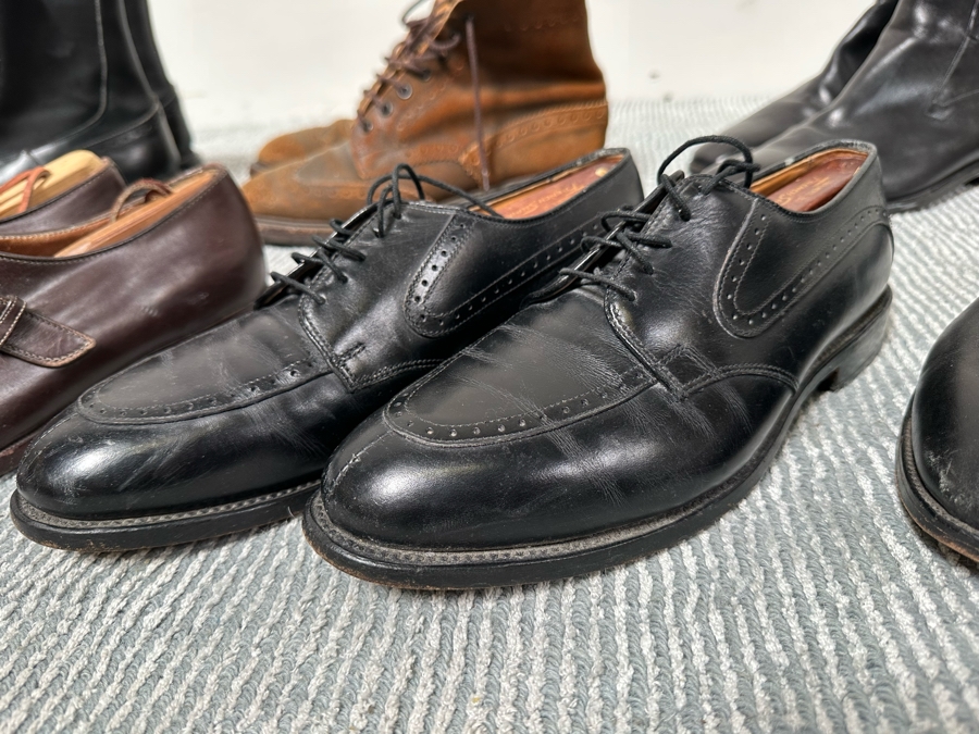 Nine Pairs Of Men's Designer Dress Shoes And Boots Brands Include Salvatore Ferragamo, Tricker's Of Jermyn Street London, Bruno Magli And Allen Edmonds [Photo 7]