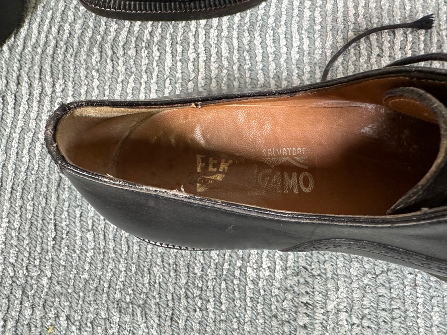 Nine Pairs Of Men's Designer Dress Shoes And Boots Brands Include Salvatore Ferragamo, Tricker's Of Jermyn Street London, Bruno Magli And Allen Edmonds [Photo 19]