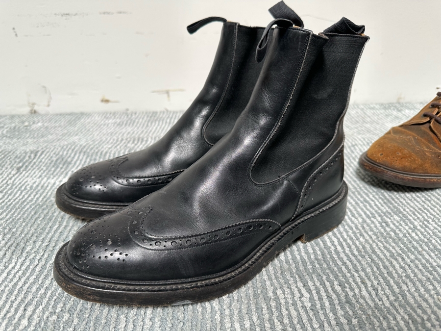 Nine Pairs Of Men's Designer Dress Shoes And Boots Brands Include Salvatore Ferragamo, Tricker's Of Jermyn Street London, Bruno Magli And Allen Edmonds [Photo 25]