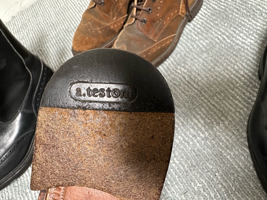 Nine Pairs Of Men's Designer Dress Shoes And Boots Brands Include Salvatore Ferragamo, Tricker's Of Jermyn Street London, Bruno Magli And Allen Edmonds [Photo 5]