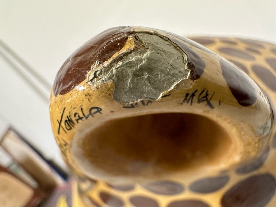 Handmade Sermel Papier Mache Leopard Sculpture From Tonala, Jalisco Mexico (See Photos For Condition Issues) - Signed On Ear 29W X 23D X 39H [Photo 25]