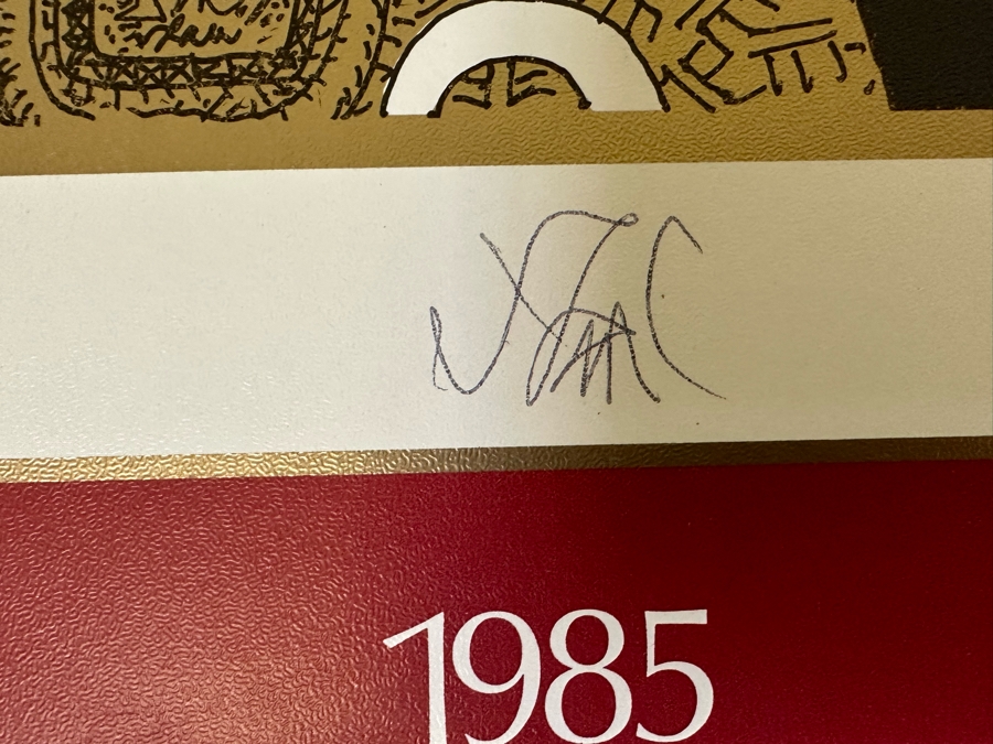 Hand Signed Endre László Szász (1926-2003, Hungarian) 1985 Szasz Studio Calendar Hand Signed By Artist 24.5 X 37.5 [Photo 6]