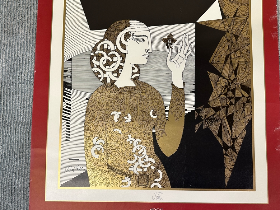 Hand Signed Endre László Szász (1926-2003, Hungarian) 1985 Szasz Studio Calendar Hand Signed By Artist 24.5 X 37.5 [Photo 4]