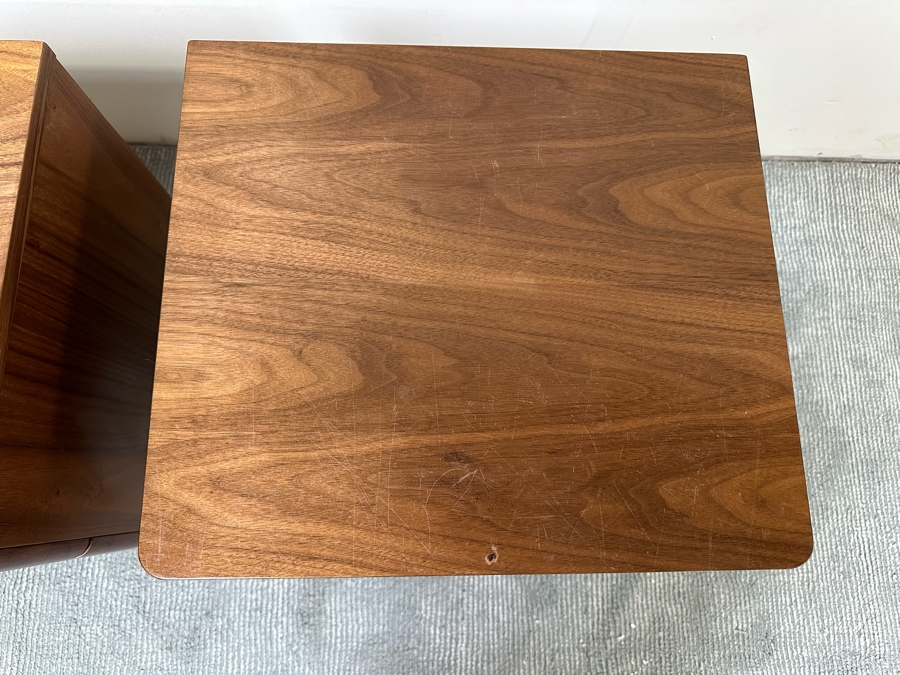 Pair Of Kardiel Mid-Century Modern Style Dream 17' Bedside Tables Nightstands 17.5W X 16D X 21.5H Retails $1,660 [Photo 8]