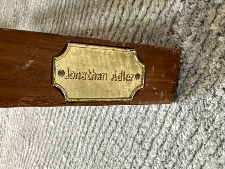 Jonathan Adler Desmond Room Divider Screen Wood And Brass Mid-Century Design Each Panel Measures 16W X 81H Retails $1,500 [Photo 5]