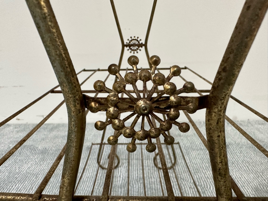 Mid-Century Brass Rack Shelf 19W X 12D X 28H [Photo 5]