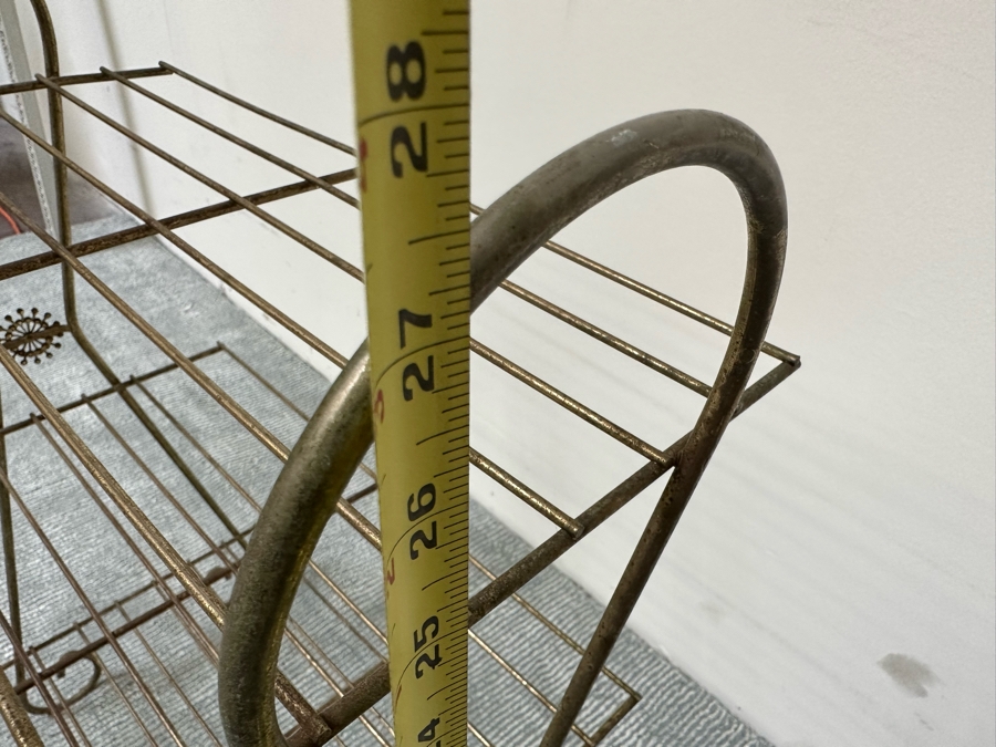 Mid-Century Brass Rack Shelf 19W X 12D X 28H [Photo 10]