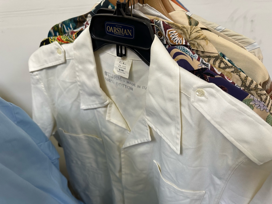 Men's Designer Clothes Lot Including Jackets, Shirts, Hawaiian Shirts And Dress Pants With Brands From Bruno Magli, Hugo Boss, Ralph Lauren - See Photos (Does Not Include Chrome Rack) [Photo 23]