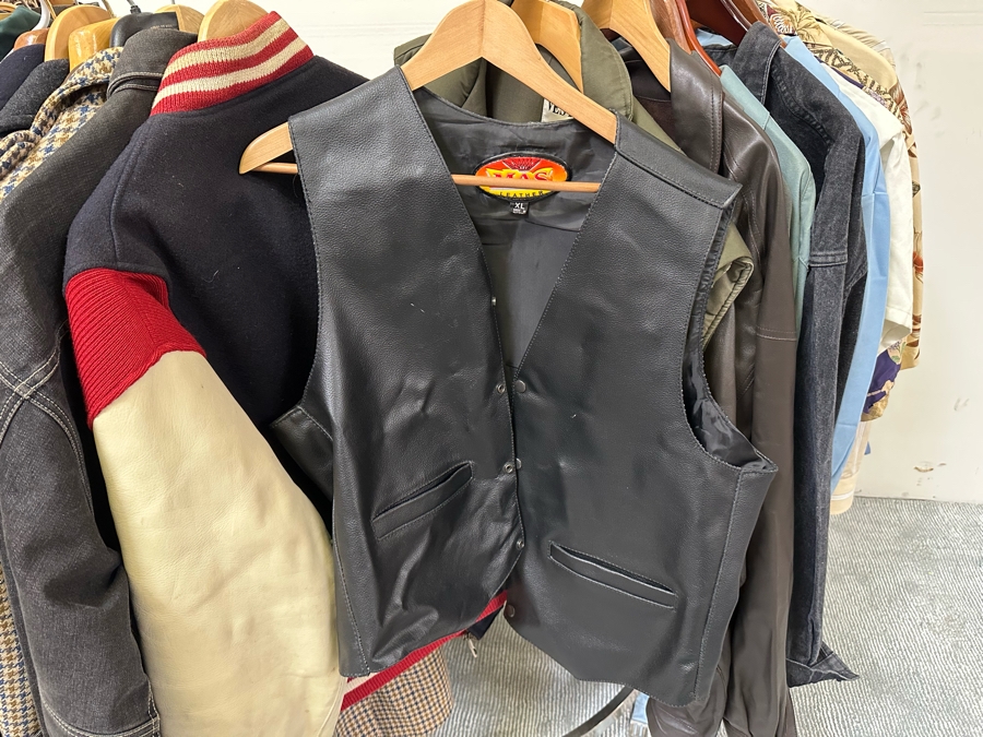 Men's Designer Clothes Lot Including Jackets, Shirts, Hawaiian Shirts And Dress Pants With Brands From Bruno Magli, Hugo Boss, Ralph Lauren - See Photos (Does Not Include Chrome Rack) [Photo 14]