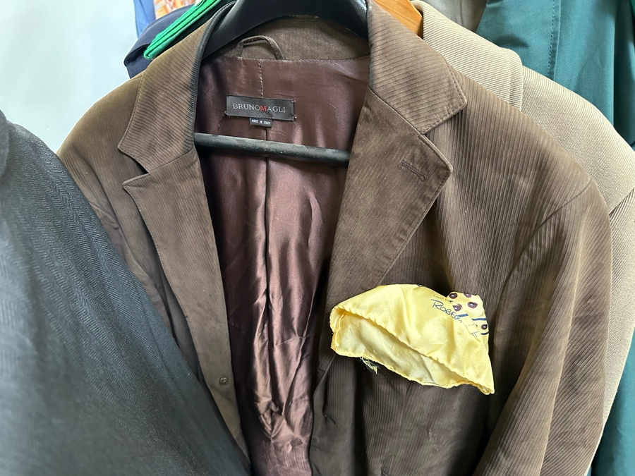 Men's Designer Clothes Lot Including Jackets, Shirts, Hawaiian Shirts And Dress Pants With Brands From Bruno Magli, Hugo Boss, Ralph Lauren - See Photos (Does Not Include Chrome Rack) [Photo 39]