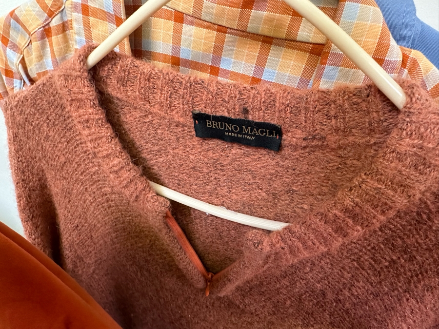 Men's Designer Clothes Lot Including Jackets, Shirts, Hawaiian Shirts And Dress Pants With Brands From Bruno Magli, Hugo Boss, Ralph Lauren - See Photos (Does Not Include Chrome Rack) [Photo 32]