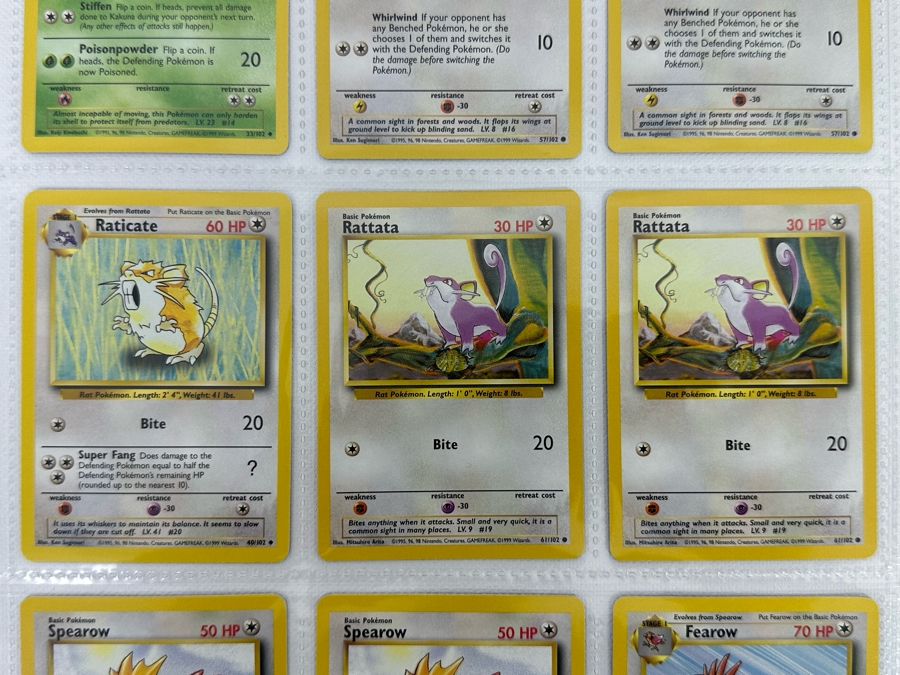 1999 'Unlimited' Third Print Run Pokemon Cards - 18 Cards Stored In Protective Sleeves [Photo 3]