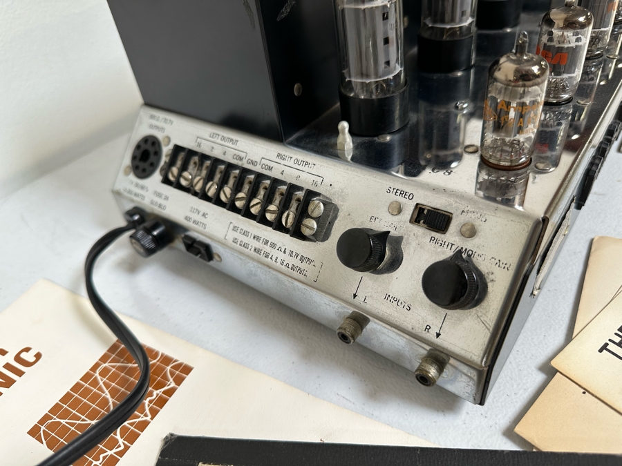 Vintage McIntosh 225 Vacuum Tube Hi-Fi Power Amplifier With McIntosh C11 Stereo Preamplifier And Original Manuals And Parts - See Photos Estimate $10,000-$12,000 [Photo 12]