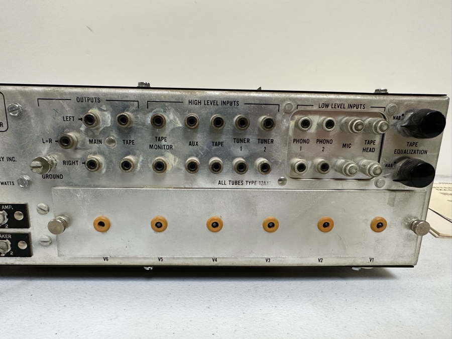 Vintage McIntosh 225 Vacuum Tube Hi-Fi Power Amplifier With McIntosh C11 Stereo Preamplifier And Original Manuals And Parts - See Photos Estimate $10,000-$12,000 [Photo 22]