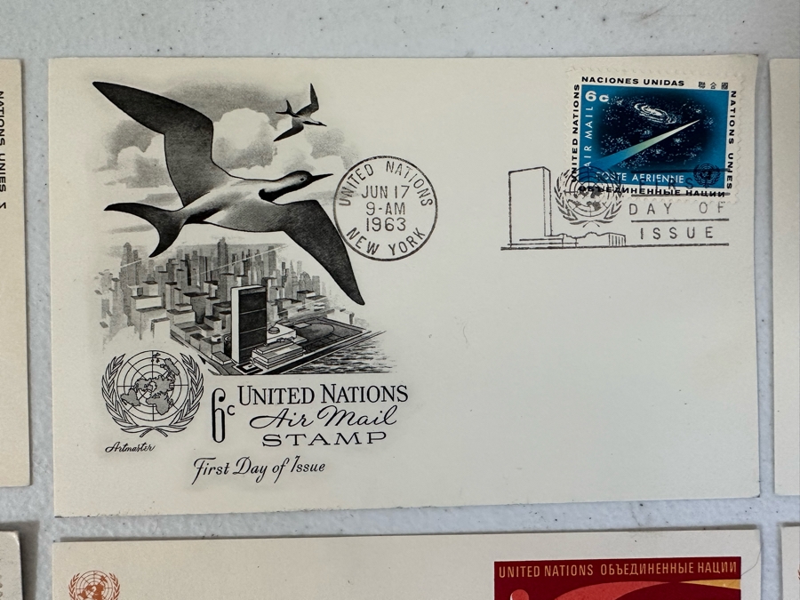 Vintage 1950s / 60s United Nations Postage Stamps First Day Covers Issues [Photo 4]
