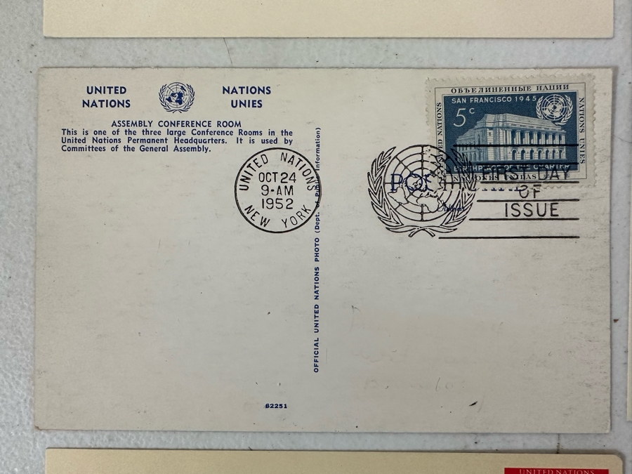 Vintage 1950s / 60s United Nations Postage Stamps First Day Covers Issues [Photo 6]