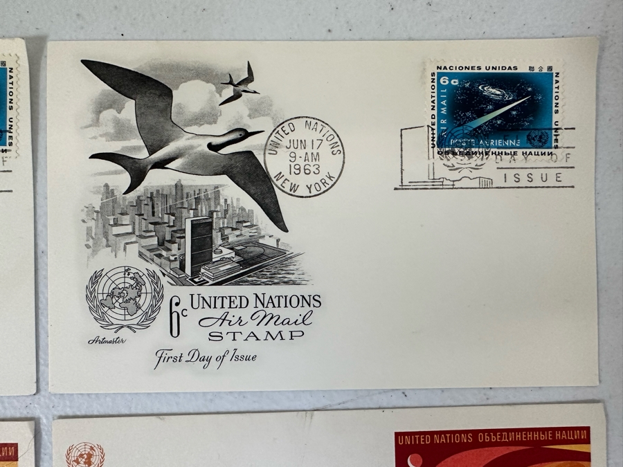 Vintage 1950s / 60s United Nations Postage Stamps First Day Covers Issues [Photo 5]