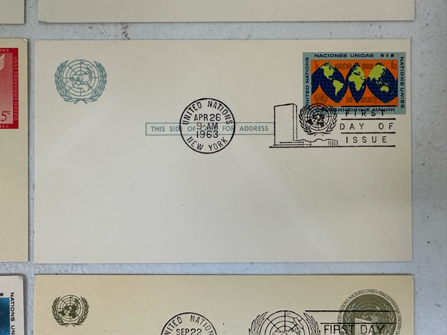 Vintage 1950s / 60s United Nations Postage Stamps First Day Covers Issues [Photo 9]