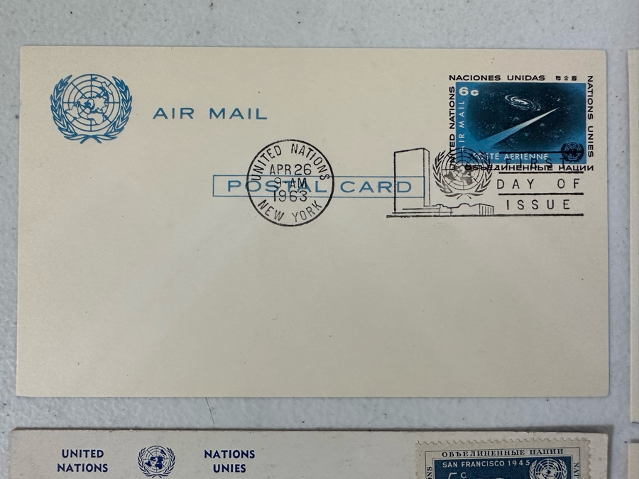 Vintage 1950s / 60s United Nations Postage Stamps First Day Covers Issues [Photo 3]