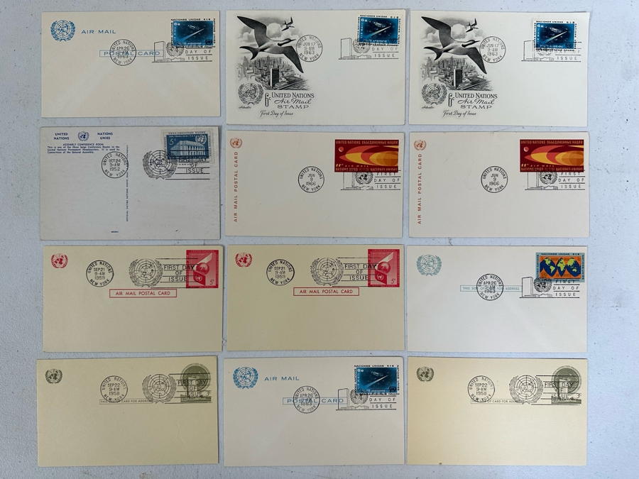 Vintage 1950s / 60s United Nations Postage Stamps First Day Covers Issues [Photo 2]