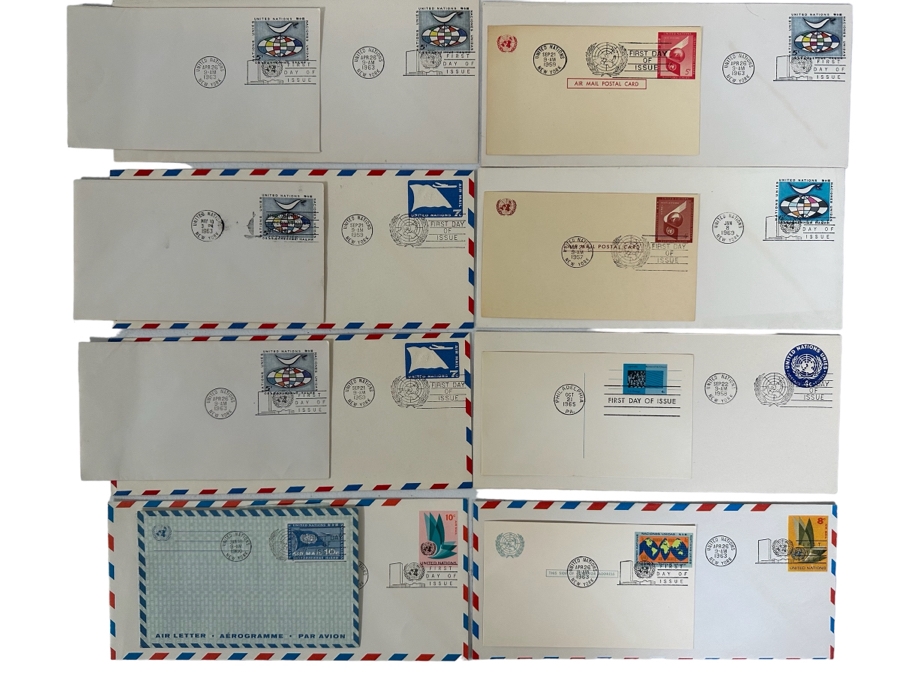 (16) Vintage United Nations Stamps First Day Covers Issues [Photo 1]