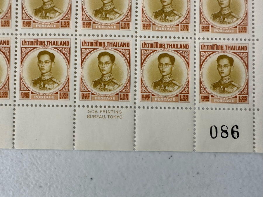 (2) Mint Uncut Stamps Sheets Thailand Postage [Photo 7]