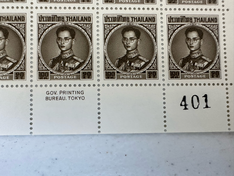 (2) Mint Uncut Stamps Sheets Thailand Postage [Photo 8]