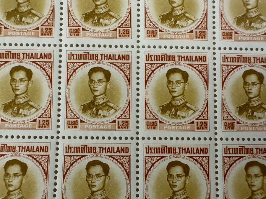 (2) Mint Uncut Stamps Sheets Thailand Postage [Photo 5]