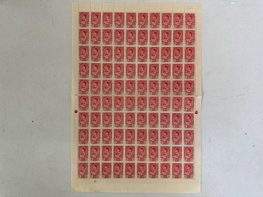 Mint Uncut Stamps Sheet Thailand Postage 25 Satangs [Photo 2]