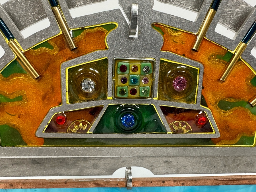 Stained Glass And Cut Metal Jewish Menorah 11W X 4D X 7H [Photo 5]