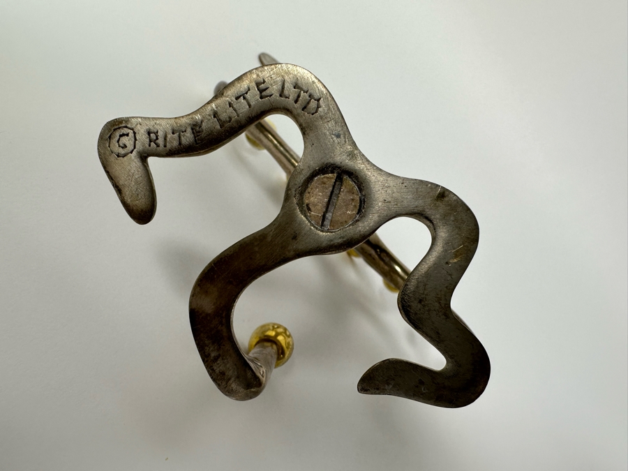 Pair Of Metal Jewish Menorahs: Larger One Is The Rosenthal Judaica Collection Tree Of Life Menorah Signed By Sandra Kravitz 8.5H And Smaller One Is Signed Rite Lite Ltd [Photo 11]