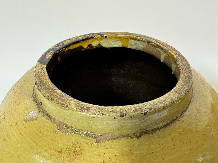 Vintage Asian Ginger Jar With Lid Hand Painted Bird On Branch 9W X 10.5H [Photo 13]