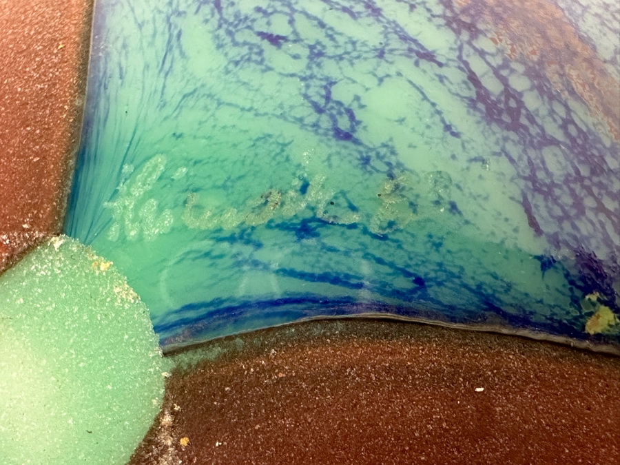 Hand Signed Studio Art Glass Vase 5W X 5.5 [Photo 16]