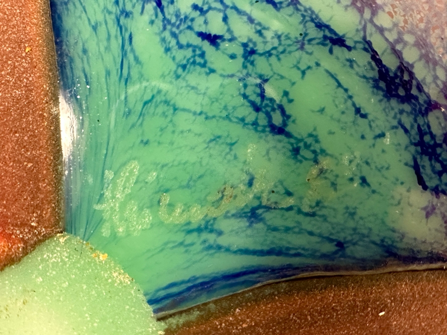 Hand Signed Studio Art Glass Vase 5W X 5.5 [Photo 10]