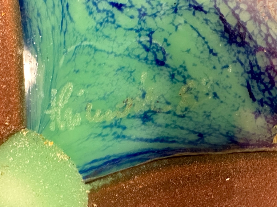 Hand Signed Studio Art Glass Vase 5W X 5.5 [Photo 11]