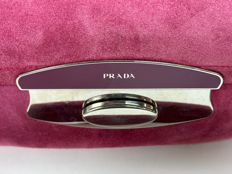 PRADA Italian Suede Leather Handbag [Photo 6]