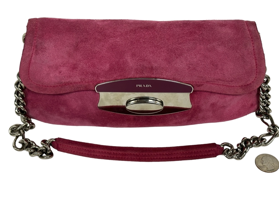 PRADA Italian Suede Leather Handbag [Photo 1]