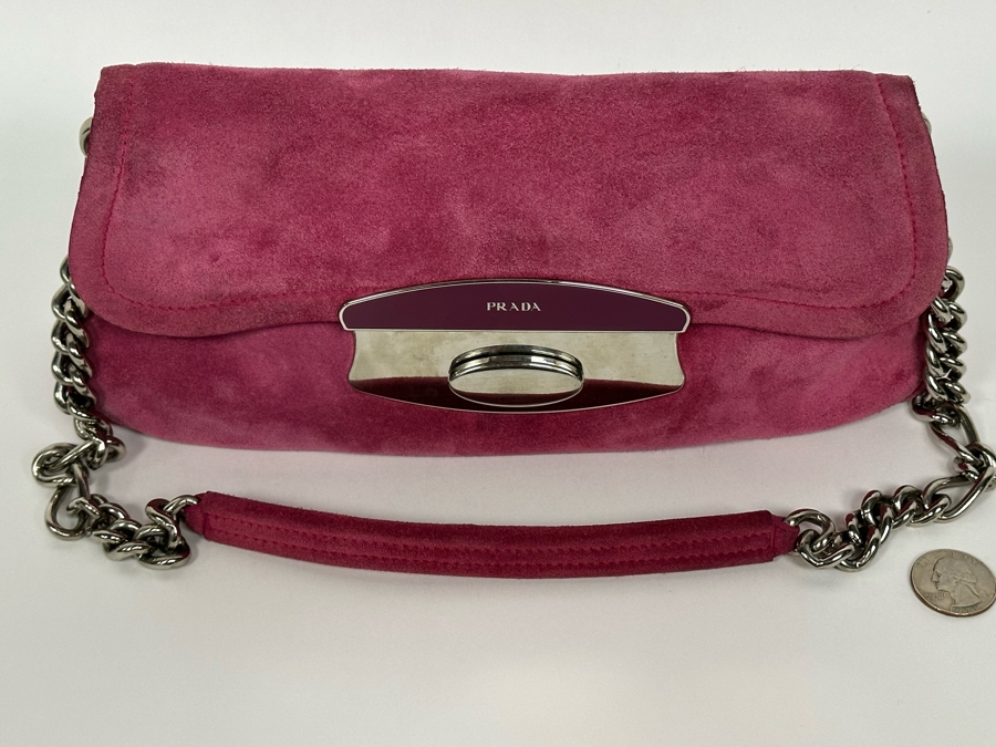 PRADA Italian Suede Leather Handbag [Photo 2]