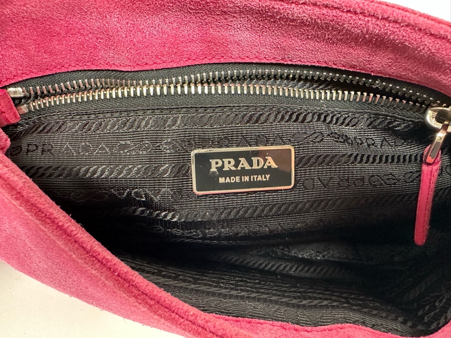 PRADA Italian Suede Leather Handbag [Photo 11]