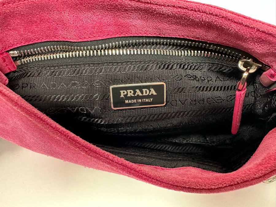 PRADA Italian Suede Leather Handbag [Photo 12]