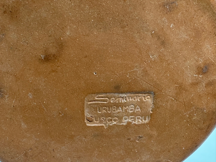 Handmade Signed Seminario Behar Urubamba Cusco Peru Pottery Vase 12.5H [Photo 13]