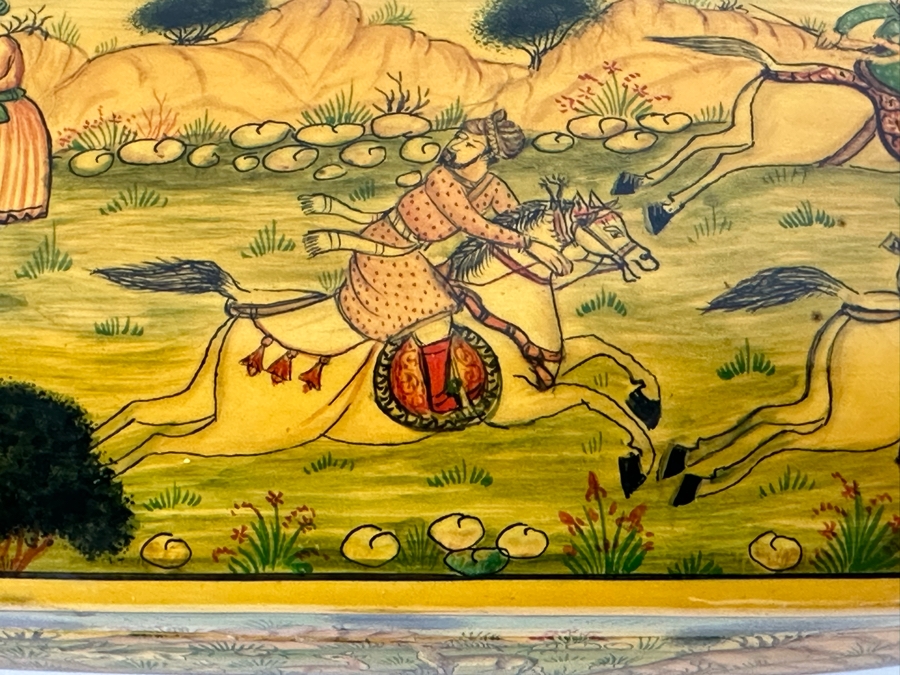 Hand Painted Lacquer Box From Kashmir India 10W X 4D X 2.5H [Photo 4]