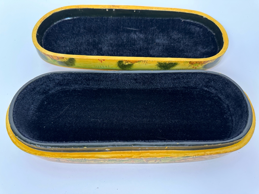 Hand Painted Lacquer Box From Kashmir India 10W X 4D X 2.5H [Photo 10]
